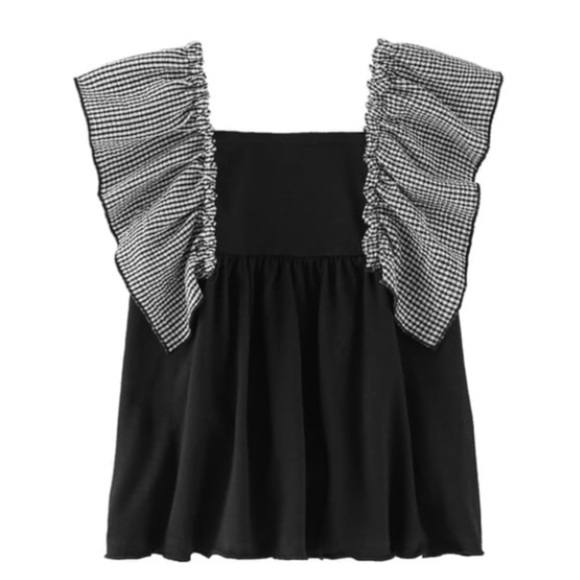 Zara gingham black tank 4/5 - Picture 1 of 3